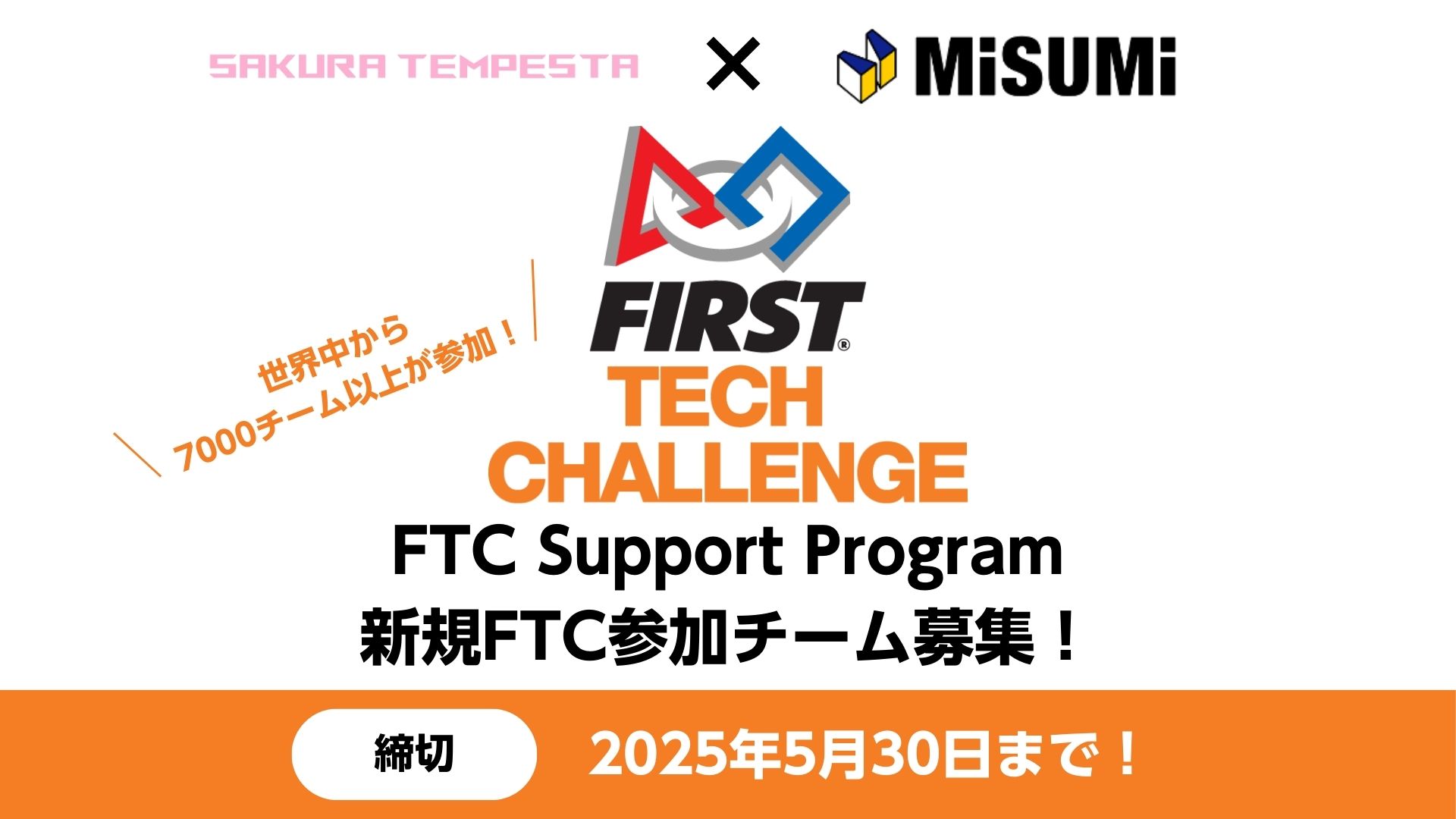 FTC Support Program 2025 公募開始 | 新規FTCチームを対象に